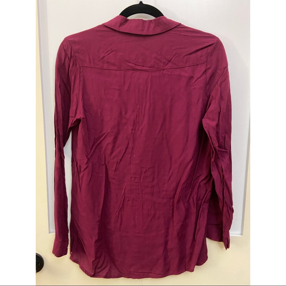 Raspberry Button Down Shirt - Picture 3 of 3